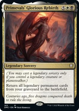 0165 Primevals' Glorious Rebirth R Commander: Dominaria United