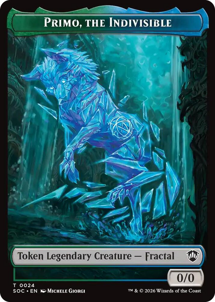 Primo, The Indivisible // Treasure Double-Sided Token #24 T - Commander: Secrets of Strixhaven Pokemon card