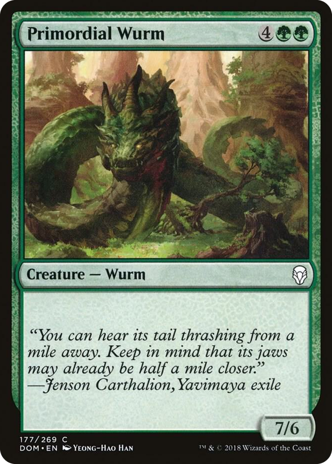 0177 Primordial Wurm C Dominaria
