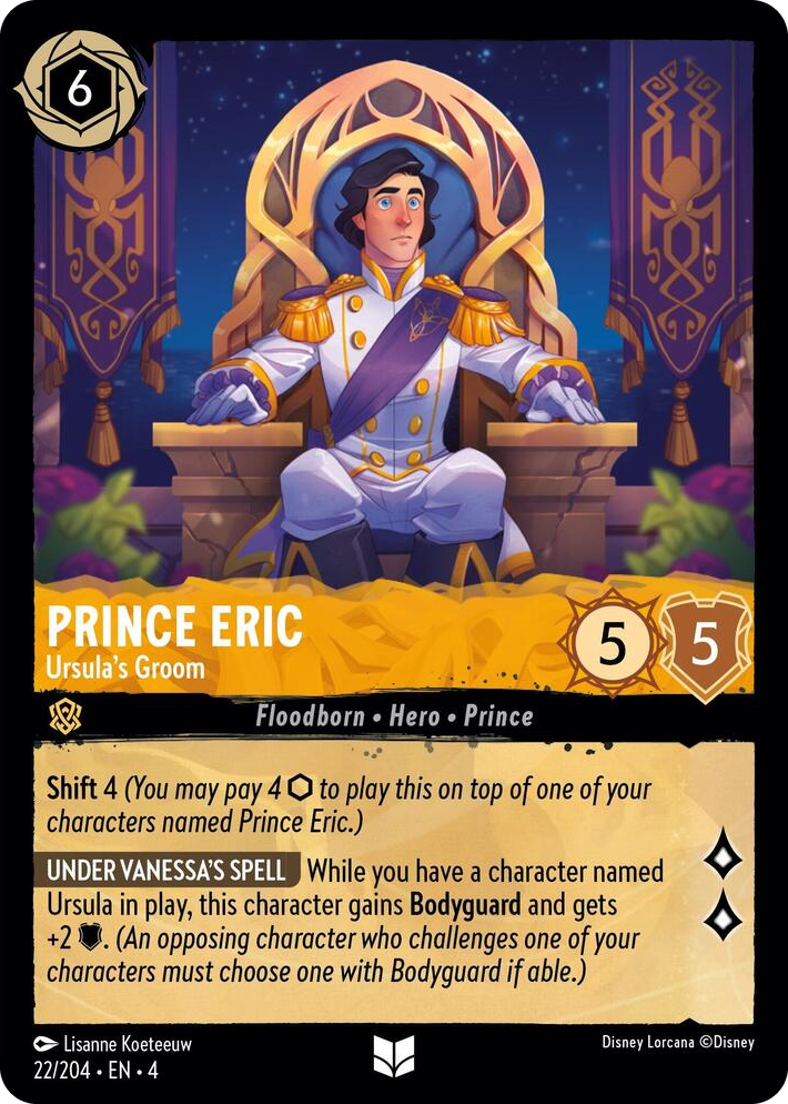 0022 Prince Eric - Ursula's Groom Uncommon Ursula's Return