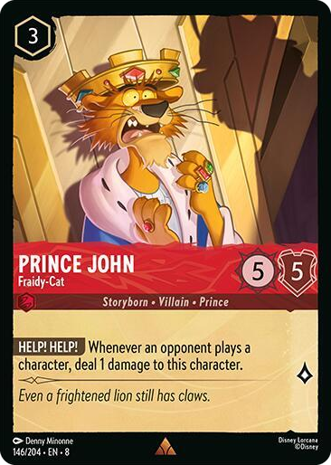0146 Prince John - Fraidy-Cat Rare Reign of Jafar