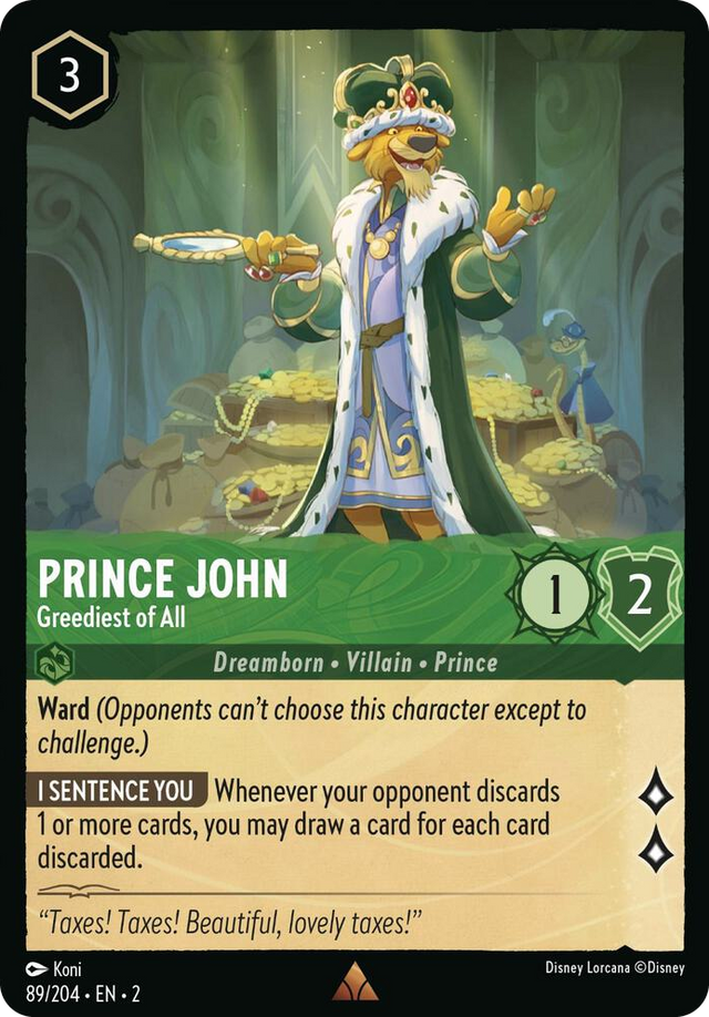 0089 Prince John - Greediest of All Rare Rise of the Floodborn