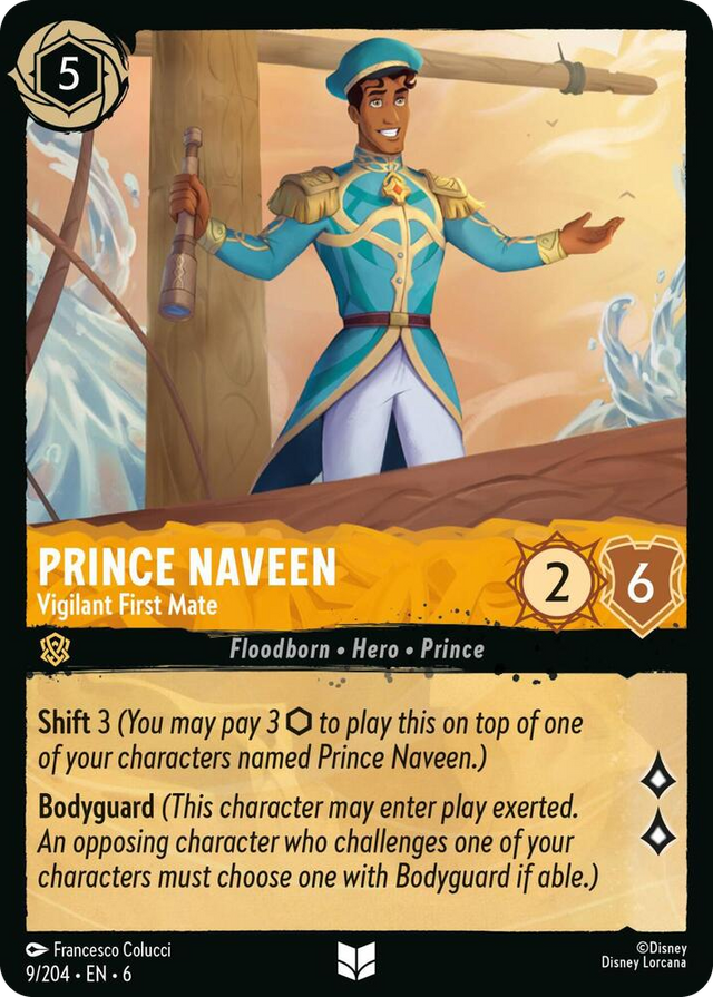 0009 Prince Naveen - Vigilant First Mate Uncommon Azurite Sea