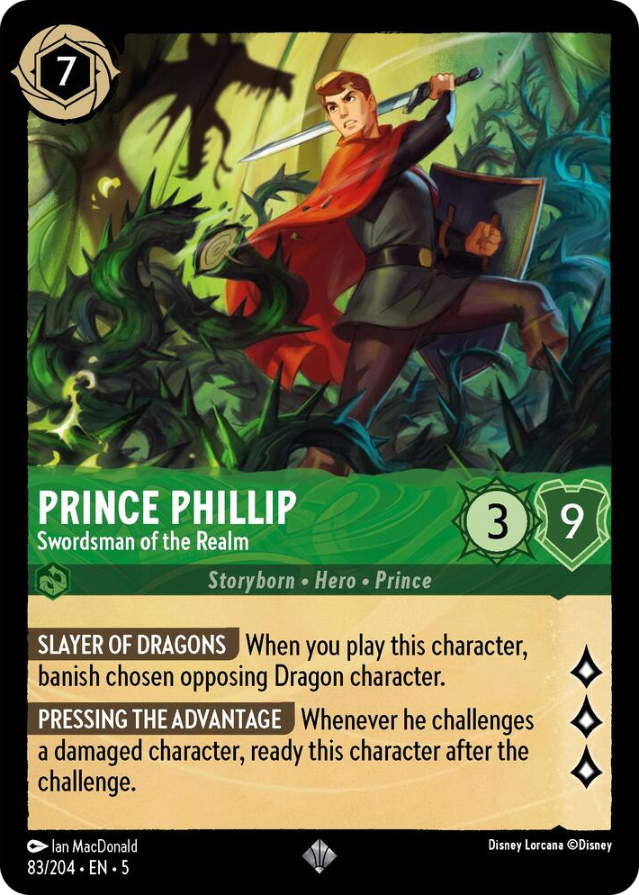 0083 Prince Phillip - Swordsman of the Realm Super Rare Shimmering Skies