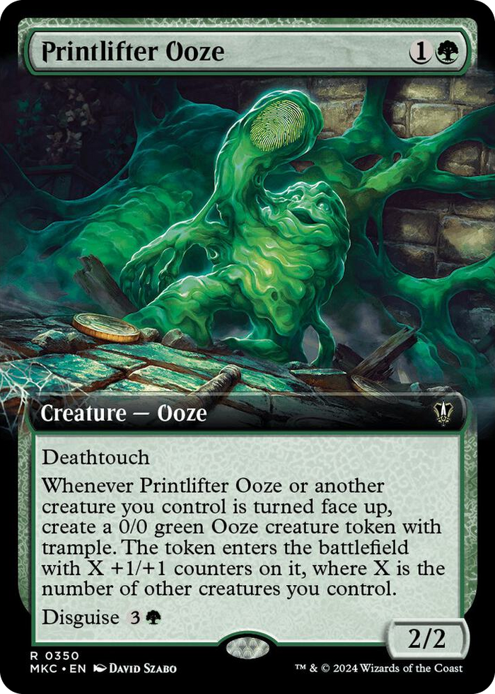 Printlifter Ooze (Extended Art) #350 R - Commander: Murders at Karlov Manor Pokemon card