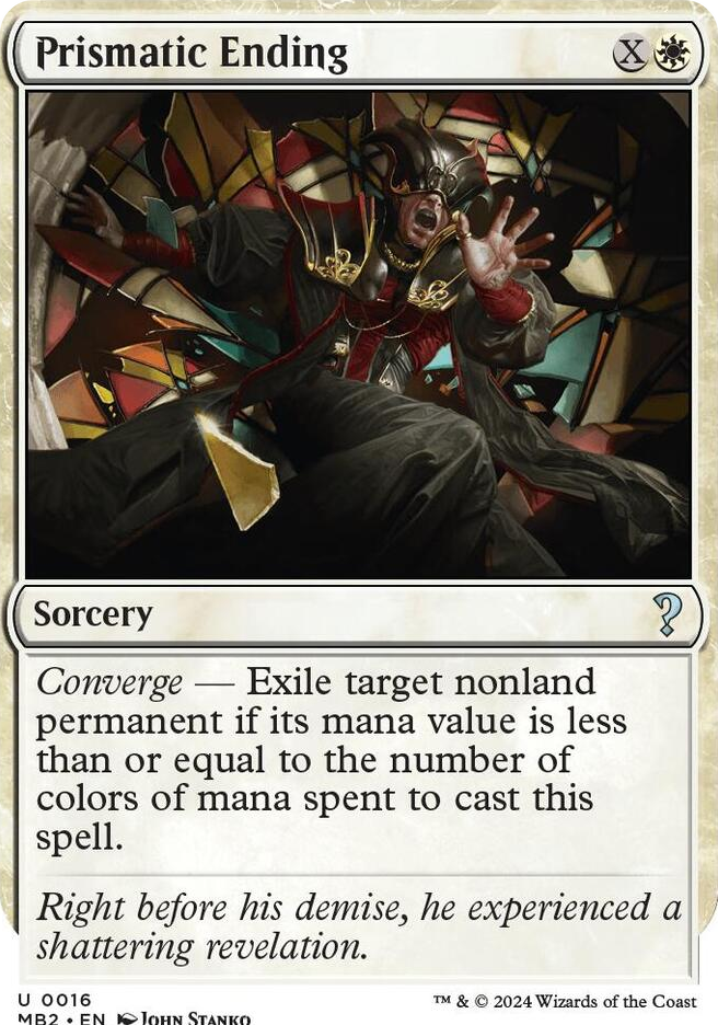 0016 Prismatic Ending (White Border) U Mystery Booster 2