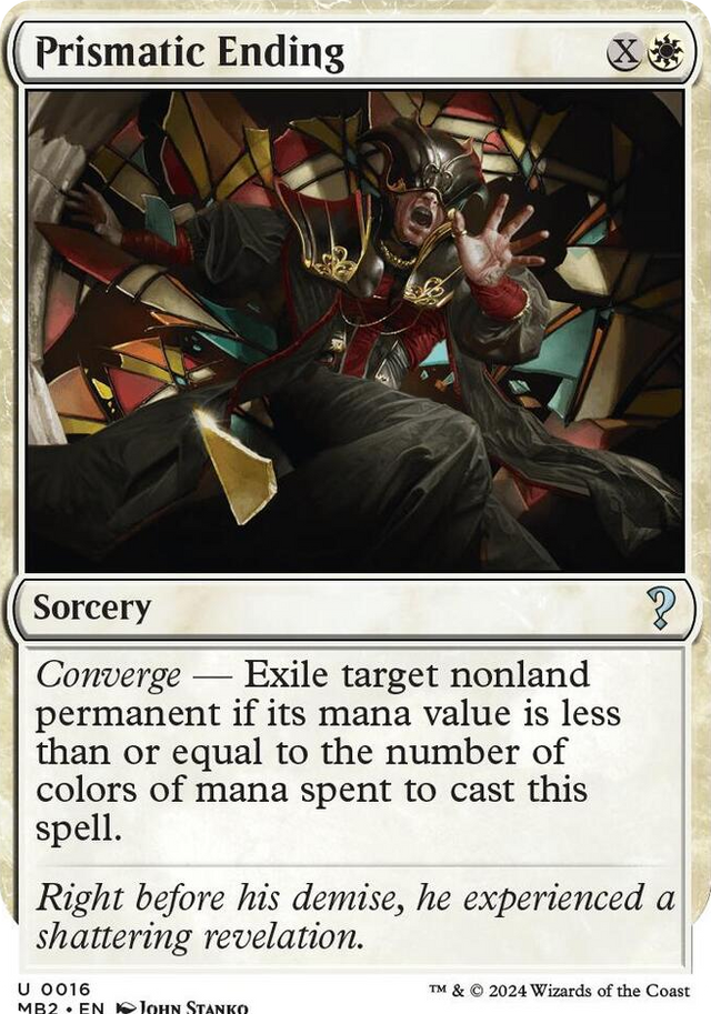 0016 Prismatic Ending (White Border) U Mystery Booster 2