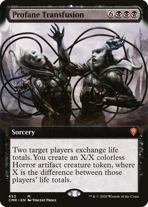 0653 Profane Transfusion (Extended Art) M Commander Legends