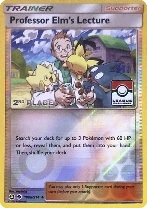 0188a Professor Elm's Lecture - 188a/214 (League Challenge) [2nd Place] Promo League & Championship Cards
