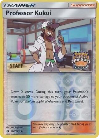 0128 Professor Kukui - 128/149 (Regional Championships) [Staff] Promo League & Championship Cards