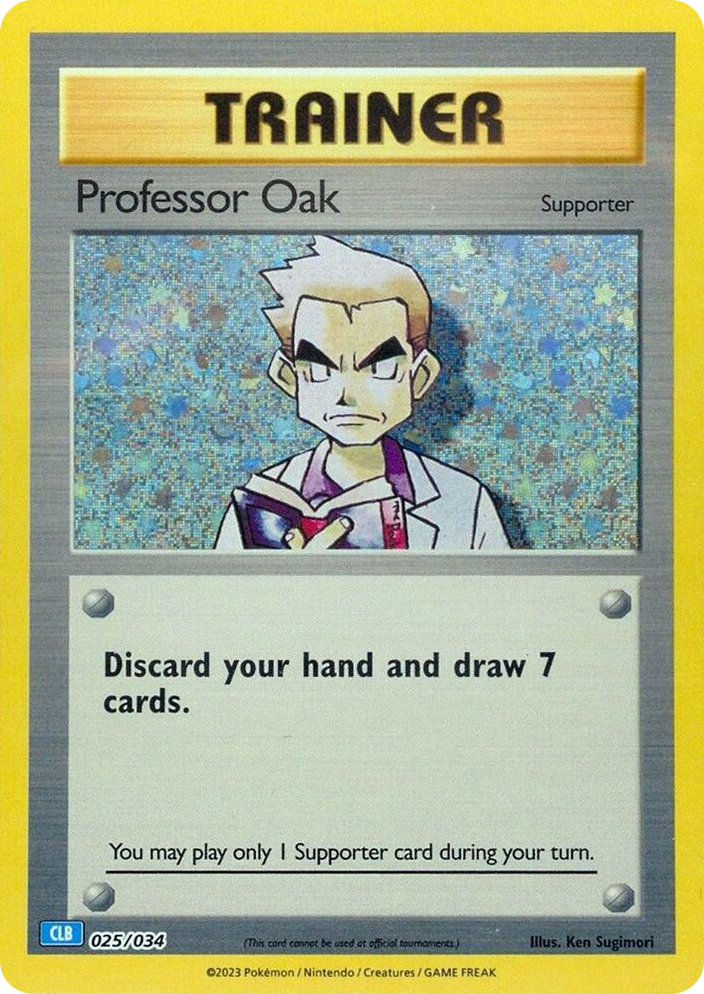 0025 Professor Oak (CLB) Classic Collection Trading Card Game Classic