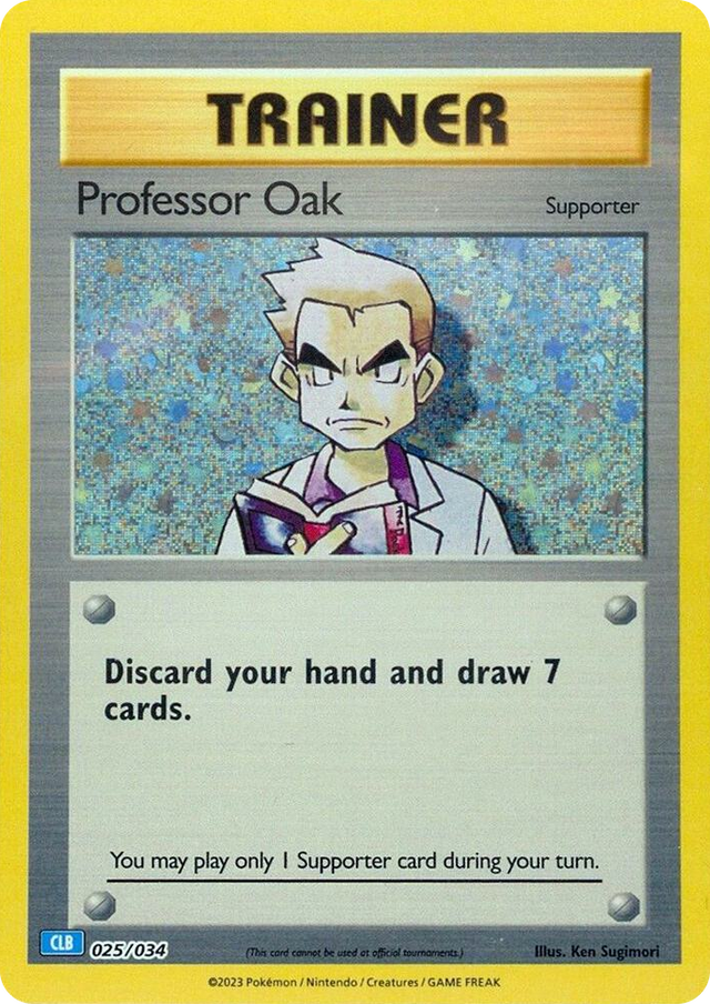 0025 Professor Oak (CLB) Classic Collection Trading Card Game Classic