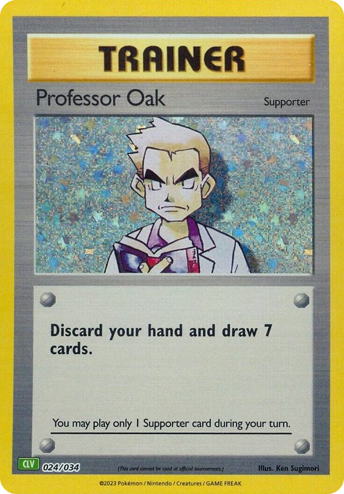 0024 Professor Oak (CLV) Classic Collection Trading Card Game Classic