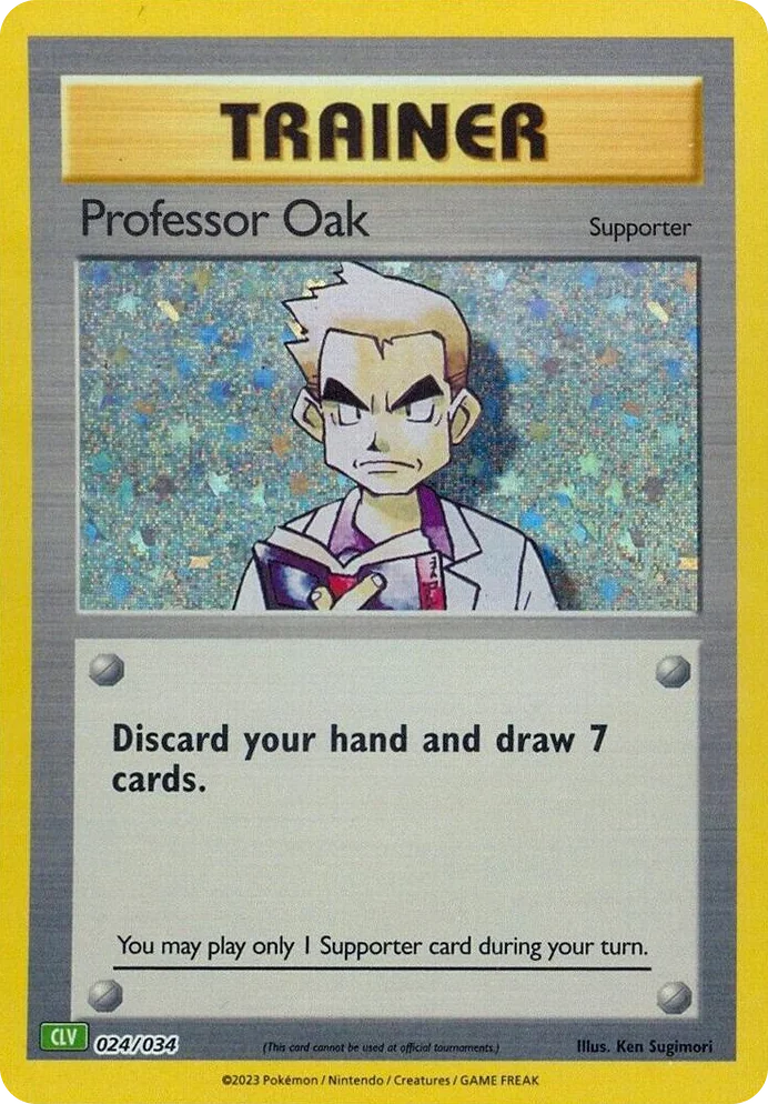 0024 Professor Oak (CLV) Classic Collection Trading Card Game Classic