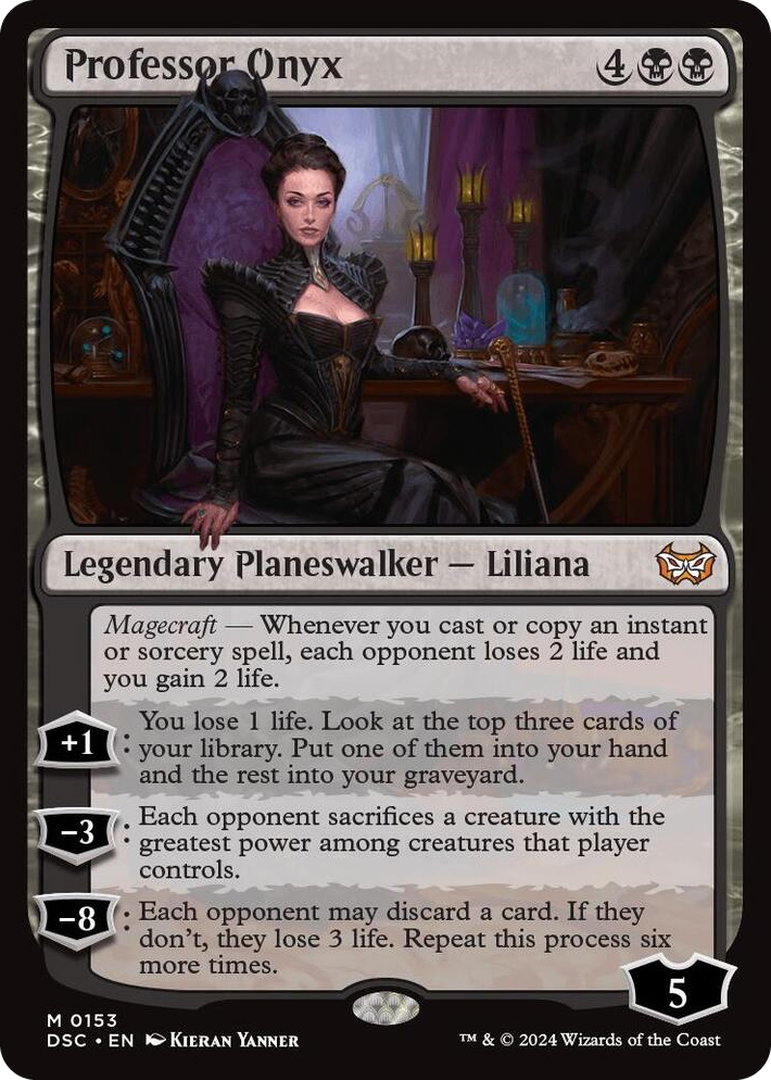 0153 Professor Onyx M Commander: Duskmourn: House of Horror