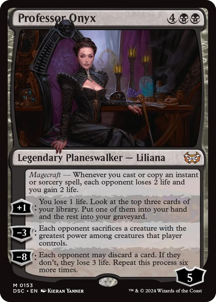 0153 Professor Onyx M Commander: Duskmourn: House of Horror