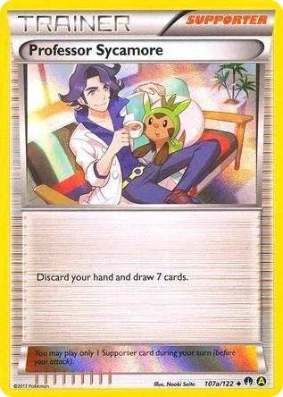 0107a Professor Sycamore - 107a/122 (Holofoil) Promo Alternate Art Promos