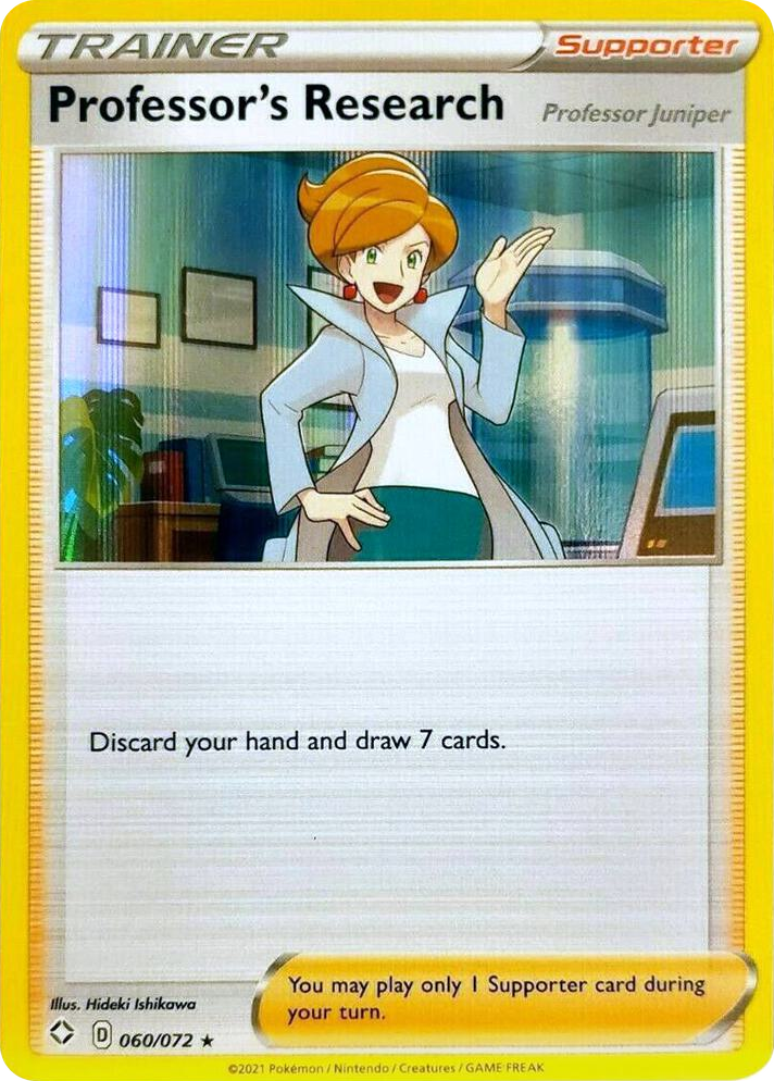 0060 Professor's Research [Professor Juniper] - 060/072 (Line Holo) Holo Rare Deck Exclusives
