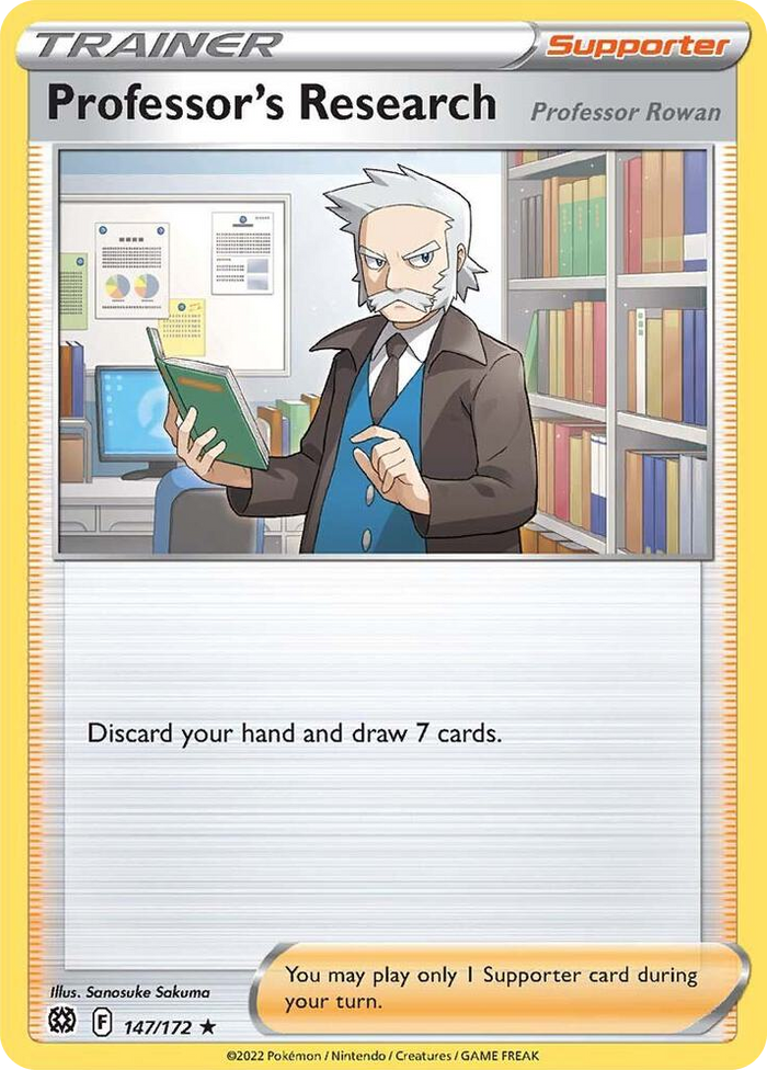 0147 Professor's Research [Professor Rowan] - 147/172 (Non-Holo) Rare Deck Exclusives
