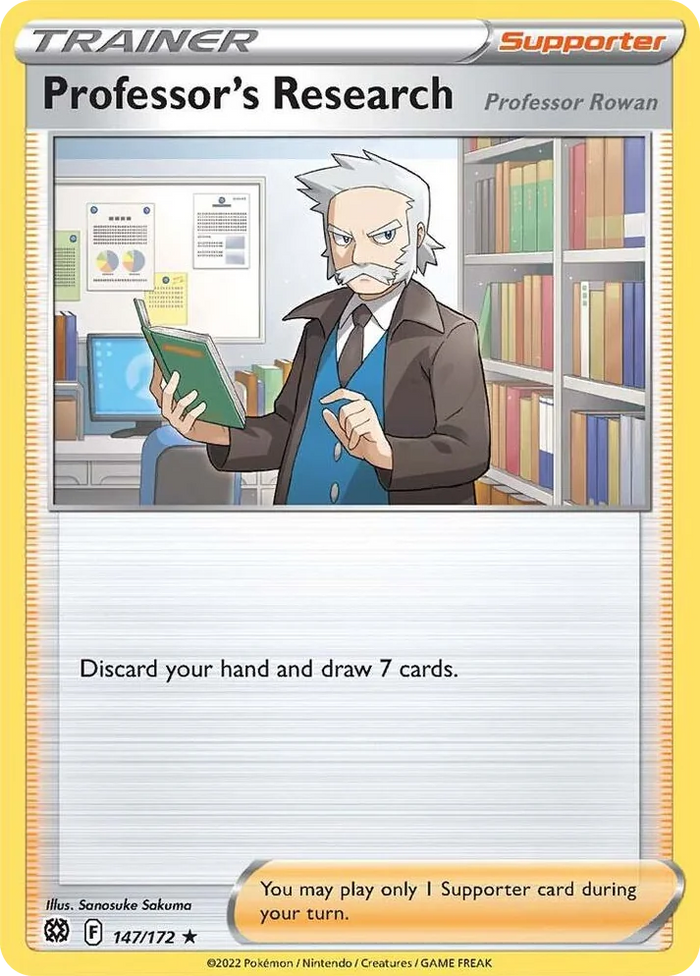 0147 Professor's Research [Professor Rowan] - 147/172 (Non-Holo) Rare Deck Exclusives
