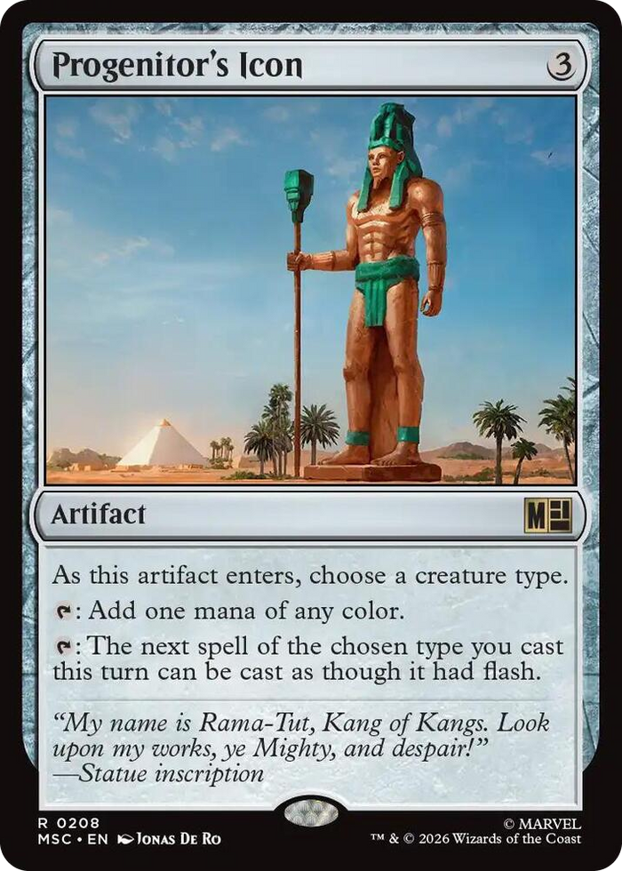 Progenitor's Icon #208 R - Commander: Marvel Super Heroes Pokemon card