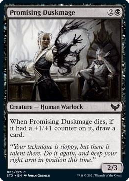 0085 Promising Duskmage C Strixhaven: School of Mages