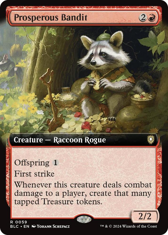0059 Prosperous Bandit (Extended Art) R Commander: Bloomburrow