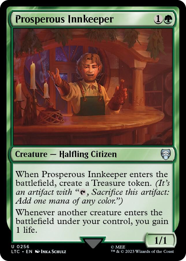 Prosperous Innkeeper #256 U - Commander: The Lord of the Rings: Tales of Middle-earth Pokemon card
