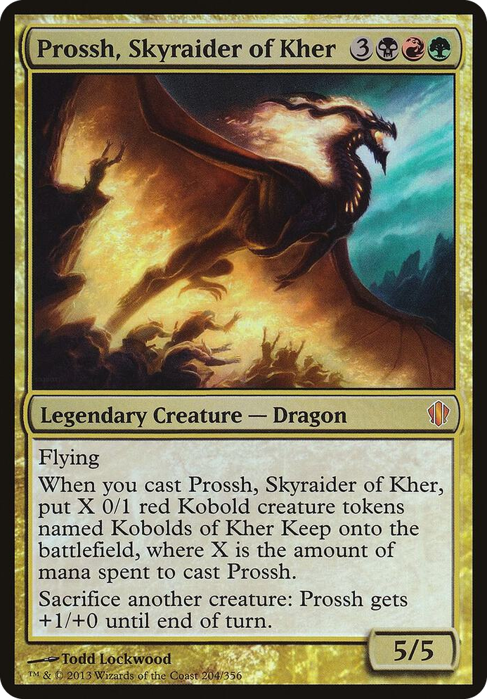 Prossh, Skyraider of Kher (Commander 2013) #204 S - Oversize Cards Pokemon card
