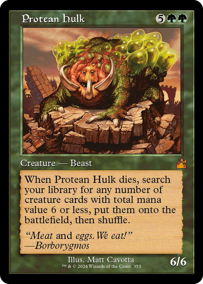 Protean Hulk (Retro Frame) #353 M - Ravnica Remastered Pokemon card