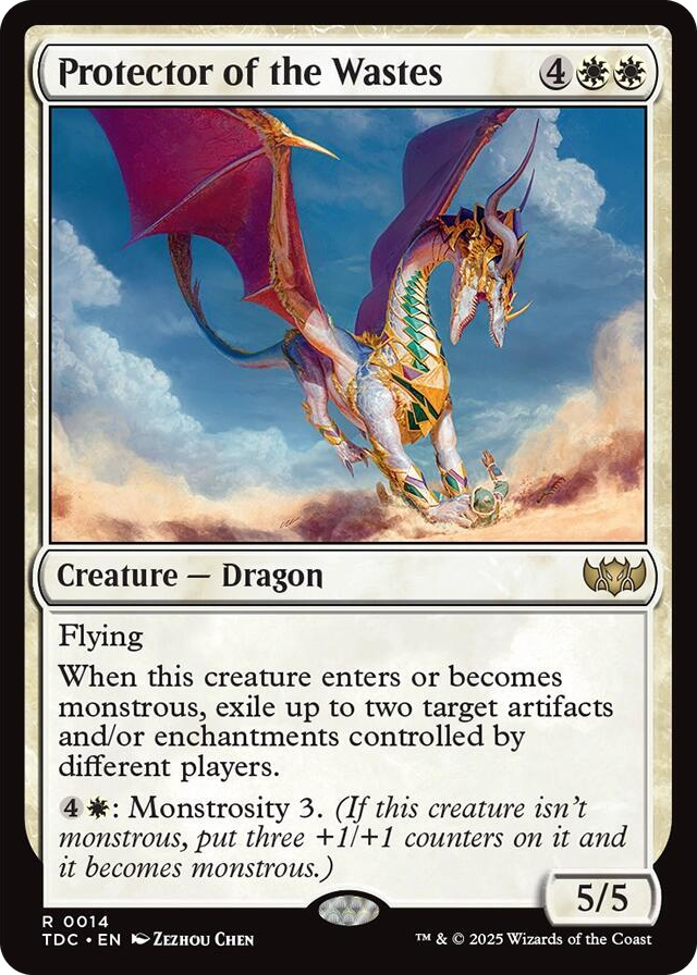 Protector of the Wastes #14 R - Commander: Tarkir: Dragonstorm Pokemon card