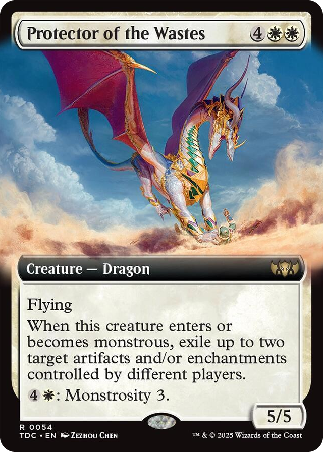 Protector of the Wastes (Extended Art) #54 R - Commander: Tarkir: Dragonstorm Pokemon card