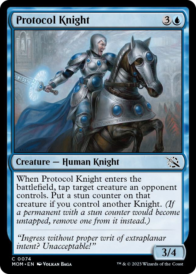 Protocol Knight #74 C - March of the Machine Pokemon card