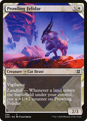 0294 Prowling Felidar (Showcase) C Zendikar Rising
