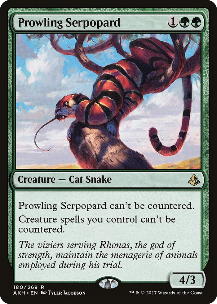 Prowling Serpopard #180 R - Amonkhet Pokemon card