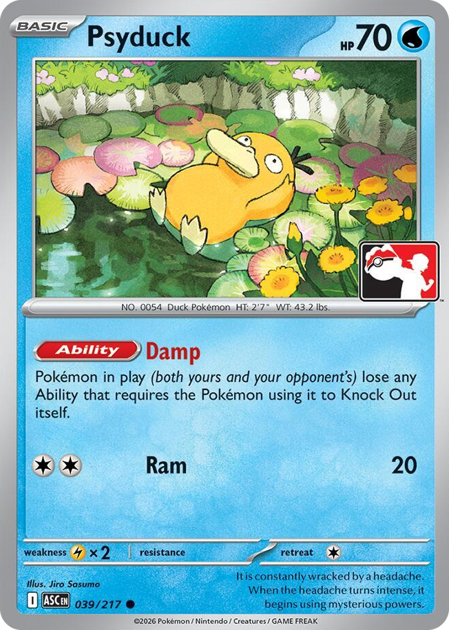 0039 Psyduck Common Prize Pack Series Cards