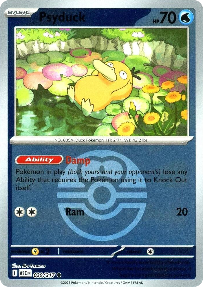 0039 Psyduck - 039/217 (Love Ball) Common Ascended Heroes