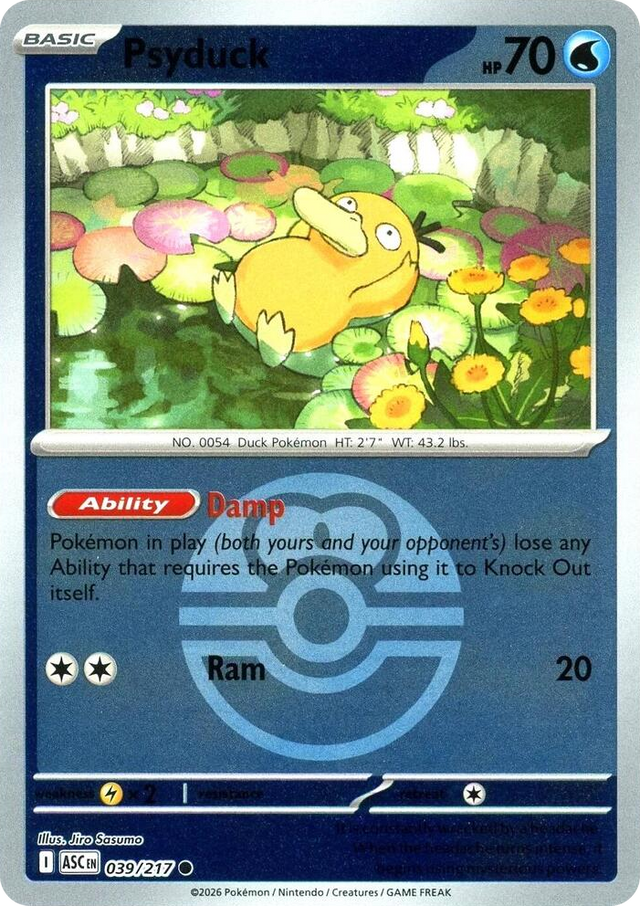 0039 Psyduck - 039/217 (Love Ball) Common Ascended Heroes