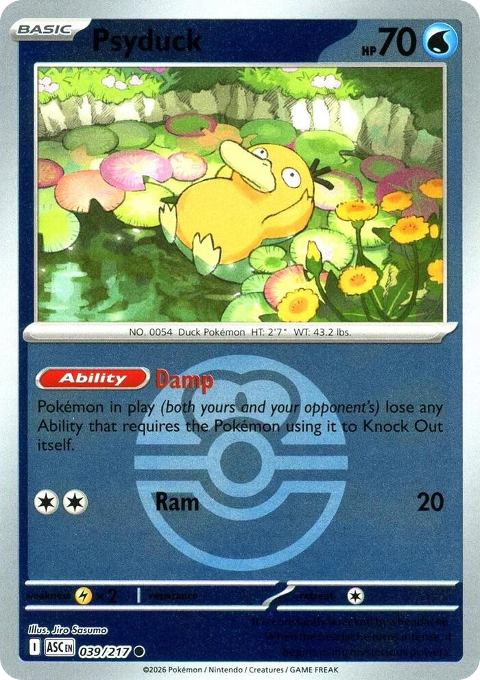 0039 Psyduck - 039/217 (Love Ball) Common Ascended Heroes