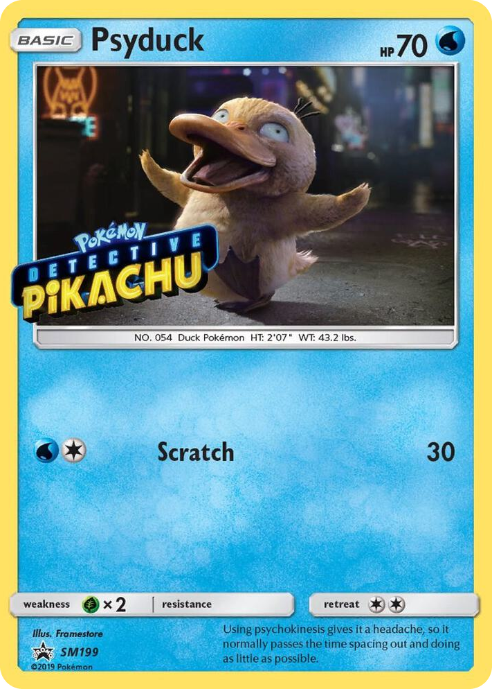 SM199 Psyduck - SM199 (Detective Pikachu Stamped) Promo SM Promos