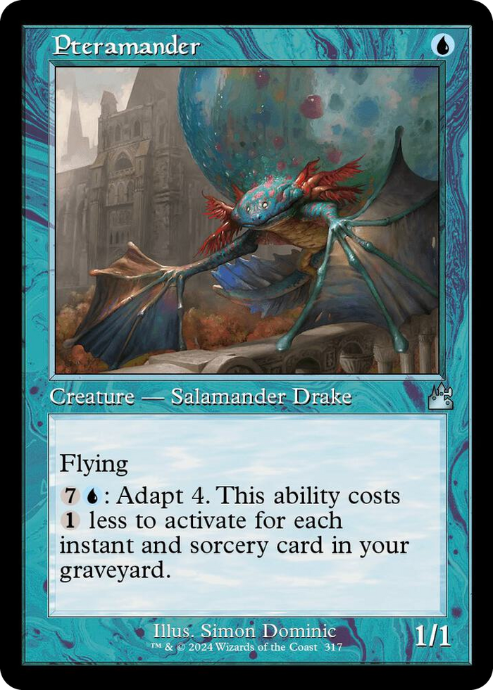 Pteramander (Retro Frame) #317 U - Ravnica Remastered Pokemon card