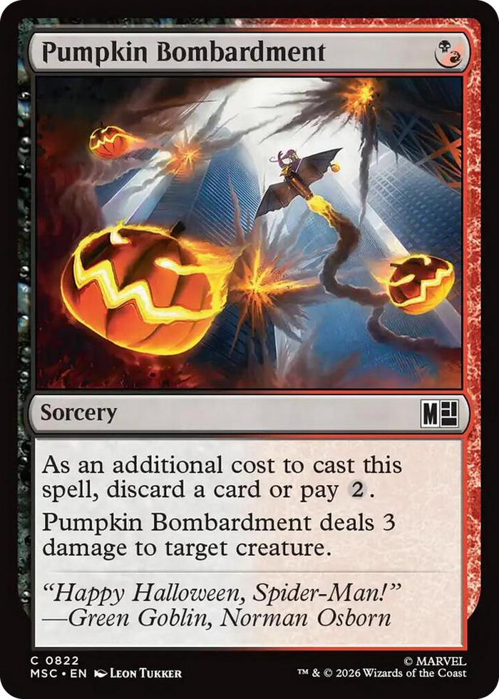 Pumpkin Bombardment #822 C - Commander: Marvel Super Heroes Pokemon card