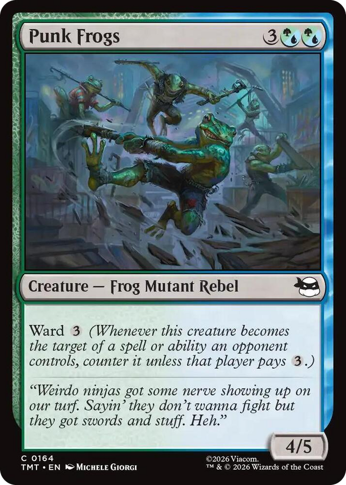 Punk Frogs #164 C - Teenage Mutant Ninja Turtles Pokemon card