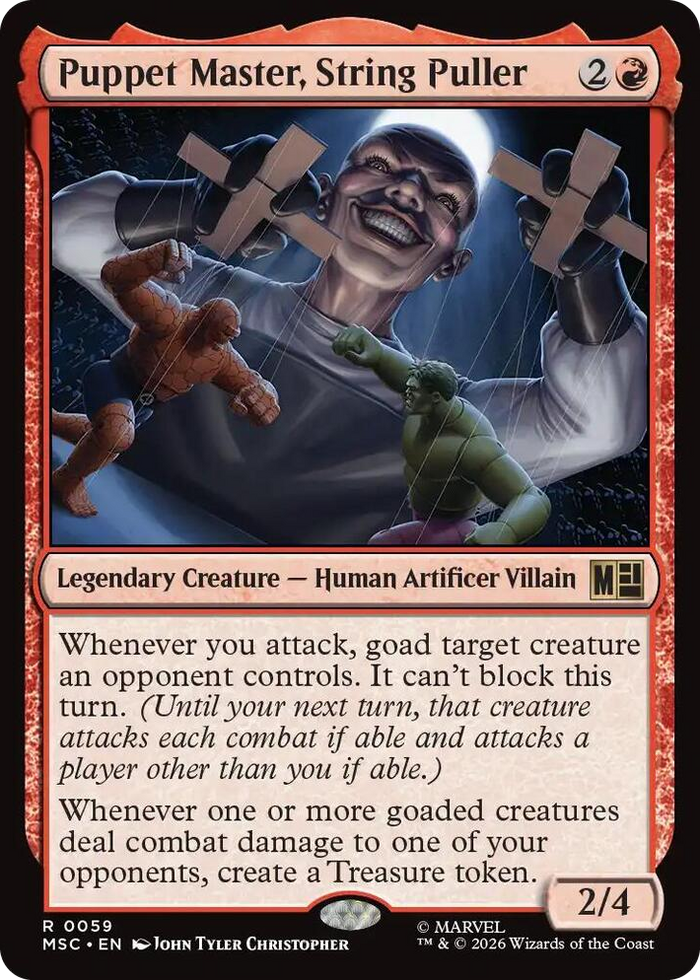 Puppet Master, String Puller #59 R - Commander: Marvel Super Heroes Pokemon card