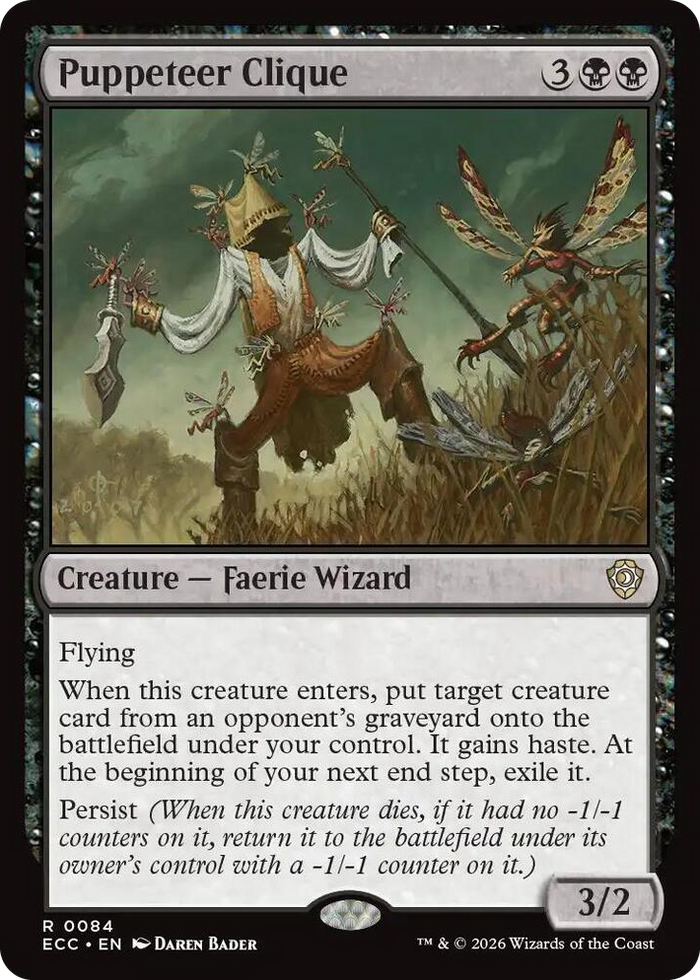 Puppeteer Clique #84 R - Commander: Lorwyn Eclipsed Pokemon card