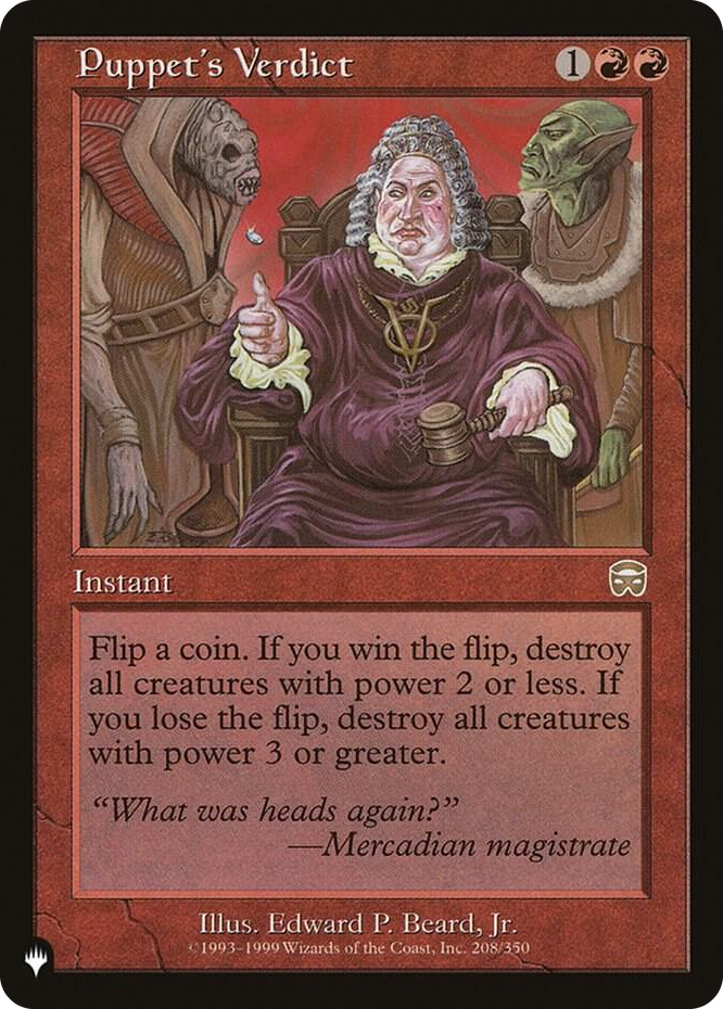 Puppet's Verdict #208 R - The List Reprints Pokemon card