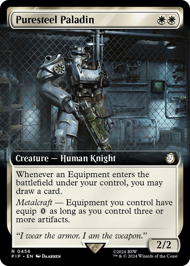 0456 Puresteel Paladin (Extended Art) R Universes Beyond: Fallout