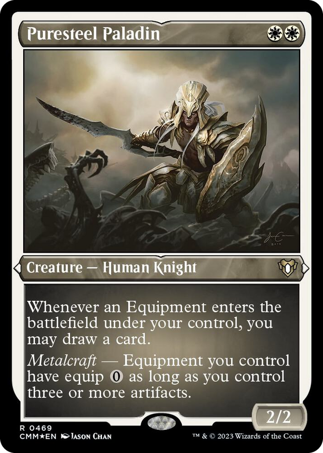 0469 Puresteel Paladin (Foil Etched) R Commander Masters