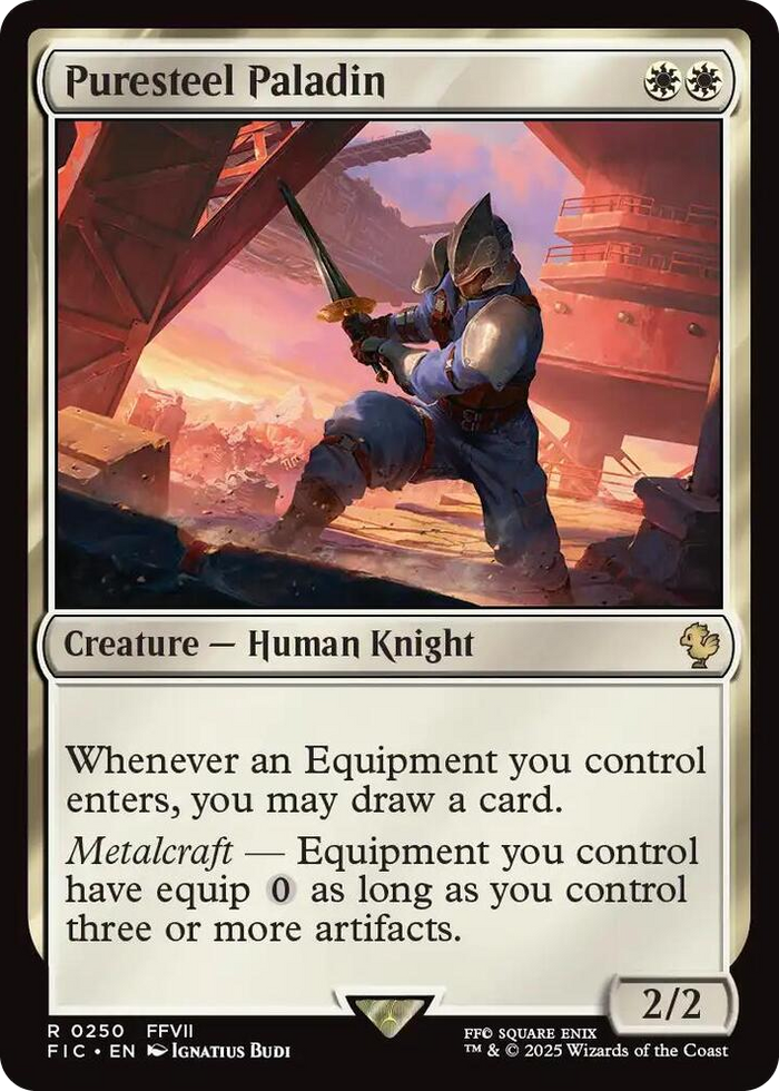 Puresteel Paladin (Surge Foil) #250 R - Commander: FINAL FANTASY Pokemon card