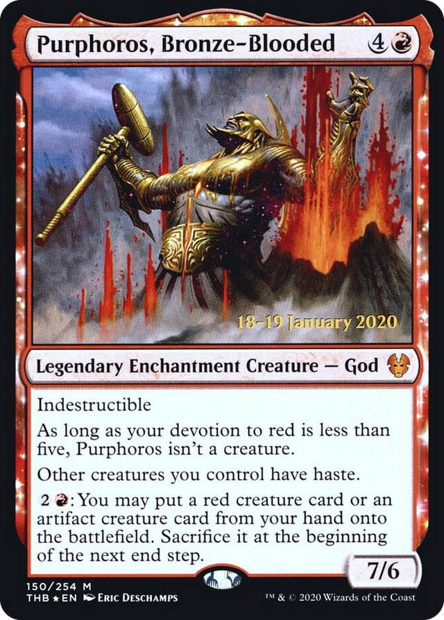0150 Purphoros, Bronze-Blooded M Prerelease Cards